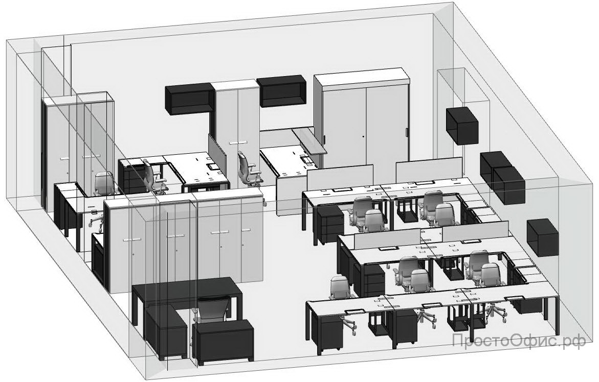 Дизайн проект офиса - Небольшой офис торговой компании по продаже насосного оборудования, г. Москва